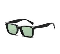 ETETGVG Lunettes de soleil pour femme UV400 style rétro avec rivets et décoration punk (noir et vert)