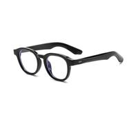 ETETGVG Lunettes de soleil rétro à rivets pour femmes et hommes, rondes, tendance, monture transparente UV400 (noir transparent)