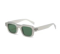 ETETGVG Lunettes de soleil rétro classiques pour hommes et femmes, monture de luxe, petite monture, pour l'extérieur, la conduite, UV400 (gris vert)
