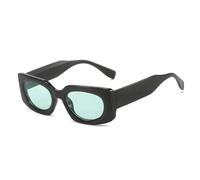 ETETGVG Lunettes de soleil tendance de luxe pour femmes et hommes, idéales pour l'extérieur, les voyages, la pêche, UV400 (noir et vert)