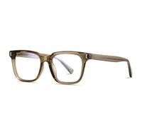 ETETGVG Monture de lunettes tendance pour homme et femme, unisexe, transparente (thé)