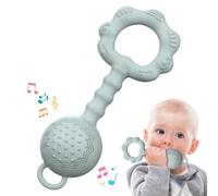 ETETOO Silicone Hochet Bébé - Jouet Bebe 0-12 Mois Apaiser Les Gencives Douloureuses Et Divertir Les Tout-Petits pour Nourrisson Nouveau-né Bébé Garçon Fille (Gris)
