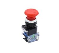 ETFUOEOS Emergency Stop Switch 1pcs Shell Red Sign Push Button Switch DPST Mushroom Emergency Stop Button AC 660V 10A NO+NC LA38-11ZS(LA38-11ZS-red)