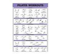 ETFUOEOS Interactive Pilates Workout Poster - Laminated Fitness Chart for Full Body Toning and Motivation(Framed,16x24inch(40x60cm))