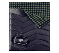 ETGLCOZY Sac de Couchage Double Grande Taille en Flanelle - 3 Saisons Léger - Famille/Couple - Idéal Camping, Extérieur & Intérieur - Sac de Compression Inclus
