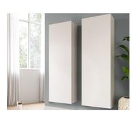 Ethan - 2 armoires murales - blanc - 110 cm - Bois / Blanc