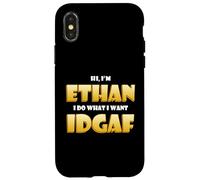 Ethan Costume IDGAF Funny Meme Halloween Costume for Ethans Coque pour iPhone X/XS
