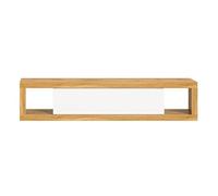 Ethan - meuble tv - 1 porte - effet bois et blanc - 180 cm - Bois / Blanc