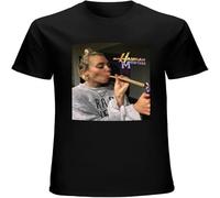 Ethan Peters Hannah Montana Shirt Harajuku Hipster Streetwear Men Fashion Trend Short Sleeve Tops Ropa Hombre Vintage T Shirt Funny Tee Black L
