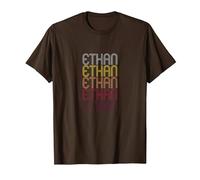 Ethan Prénom personnalisé Ethan Tee T-Shirt, Homme, Marron, L