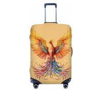 Ethebre Housse de protection élastique pour valise, résistante à la poussière, aux rayures, motif phénix ethnique, pour voyage d'affaires, voyage, Phénix ethnique coloré, L for 25-28 In Suitcases