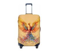 Ethebre Housse de protection élastique pour valise, résistante à la poussière, aux rayures, motif phénix ethnique, pour voyage d'affaires, voyage, Phénix ethnique coloré, S for 18-21 In Suitcases