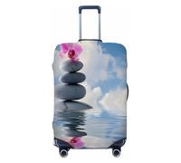 Ethebre Stone Lake Orchid Housse de protection élastique pour valise, résistante à la poussière, aux rayures, protection de bagages extensible pour voyage d'affaires, Stone Lake Orchid, L for 25-28 In
