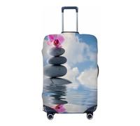 Ethebre Stone Lake Orchid Housse de protection élastique pour valise, résistante à la poussière, aux rayures, protection de bagages extensible pour voyage d'affaires, Stone Lake Orchid, M for 22-24 In