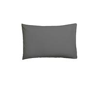 ETHERE MAISON Taie d'oreiller Gris Graphite 45 x 110 cm. Coton 200 Fils.