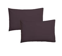 ETHERE MAISON Taie d'oreiller Rouge vin 50 x 75 cm. Comprend 2 unités, Coton 200 Fils.