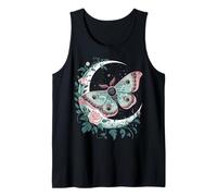 Ethereal Celestial Moth Butterfly Flowers Moon Aesthetic Débardeur