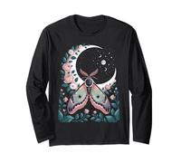 Ethereal Celestial Moth Butterfly Flowers Moon Aesthetic Manche Longue