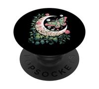 Ethereal Celestial Moth Butterfly Flowers Moon Aesthetic PopSockets PopGrip Adhésif