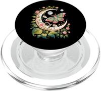 Ethereal Celestial Moth Butterfly Flowers Moon Aesthetic PopSockets PopGrip pour MagSafe