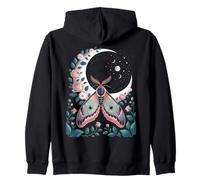 Ethereal Celestial Moth Butterfly Flowers Moon Aesthetic Sweat à Capuche