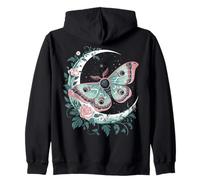 Ethereal Celestial Moth Butterfly Flowers Moon Aesthetic Sweat à Capuche