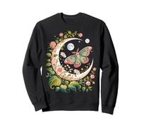 Ethereal Celestial Moth Butterfly Flowers Moon Aesthetic Sweatshirt