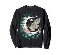Ethereal Celestial Moth Butterfly Flowers Moon Aesthetic Sweatshirt