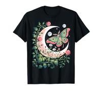 Ethereal Celestial Moth Butterfly Flowers Moon Aesthetic T-Shirt