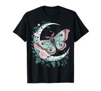 Ethereal Celestial Moth Butterfly Flowers Moon Aesthetic T-Shirt
