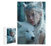 Ethereal Fantasy Wolf Queen Puzzle 1000 Pièces Educa Jouet en Bois Cadeau Unique Décoration Intérieure Jeu Éducatif Challenge Toy Adultes Et Enfants À Partir De 14 Ans 1000 PCS