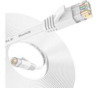 Ethernet Cable 2 m, Cat 6 Lan Cable High Speed Flat Network Cable Faster than Cat5e/Cat5, Internet Cable with RJ45 Connector, Compatible with Router, Modenm, Laptop, Ideal for Gaming