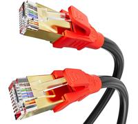 Ethernet Cable 5 m Cat 8, Shielded RJ45 Cable 5 Metres High Speed LAN Network Cable Outdoor Indoor Ethernet Wire 40Gbps 2000MHz Gigabit Internet Cable Anti-jamming POE SFTP Black for PC Router