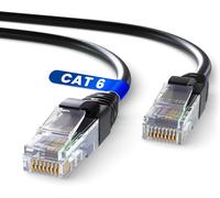 Ethernet Cable 50m, High Speed Cat 6 Network LAN Cable for Fast and Reliable Internet Connection Ethernet Cable Connector AWG24, RJ45 UTP CCA (50 Metres, Black)