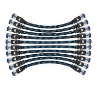 Ethernet Cable, Cat 8 Ethernet Cables, 1 m 10 Pieces, Network RJ45 High Speed 40Gbps 2000MHz Nylon Braided Double Shielded Cat 8 Extender Compatible with Router Modem Decoder TV