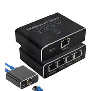 Ethernet Splitter 1-to-4, adaptateur d'extension réseau haut débit, Gigabit Ethernet Distribution Hub Multiple Devices, Reliable Internet Connection for Simultaneous Access