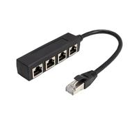 Ethernet Splitter - 7.9 inch Network Adapter Cable | ABS RJ45 Extension Connector - 1 to 4 Male Female LAN Splitter with Plug and Play Design, Compact Construction and Stable Signal Transfer