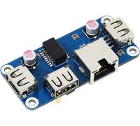 Ethernet/USB HUB Hat pour Raspberry Pi 4 B/3 B+/3A+/2B/Zero/Zero W/Zero WH,avec 1xRJ45 10/100M Ethernet Port,3xUSB 2.0 Ports Compatible avec USB 2.0/1.1