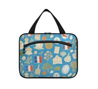 EtherSpher Art Paintings Sac à suspendre vintage bleu français pour voyager avec crochet, sac de voyage chic design pour femme sac à dos bolsas para maquillaje L, Peintures d'art vintage bleu français