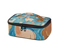 EtherSpher Art Peinture Bleu Alpaga Animal Décoratif Sac à Déjeuner Isolé Homme Boîte à Lunch Box pour Travail pour Sortir loncheras para Mujer Bonitas modernas