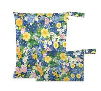 EtherSpher Beauty Spring Flowers Lot de 2 sacs étanches réutilisables pour bébé avec poignées pour piscine, bain