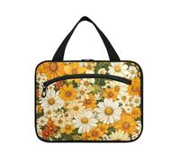 EtherSpher Beauty Spring Kit de voyage à suspendre pour homme avec crochet, sac fourre-tout multifonction design pour femme camping maleta para maquillaje L, Beauty Spring Yellow Daisy, Large