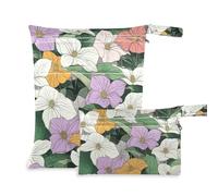 EtherSpher Beauty Spring Lot de 2 sacs de bain réutilisables avec poignées pour le yoga et la piscine Motif fleurs colorées