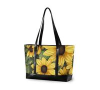 EtherSpher Beauty Spring Yellow Daisy Sac fourre-tout pour ordinateur portable grande capacité avec fermeture éclair fourre-tout professionnel pour hommes avec couche estuche para ordinateur portable