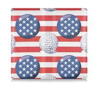 EtherSpher Blue Golfs 4th of July Independence Day Cuir PU Toursuit Porte-carte d'immatriculation et carte d'assurance Parfait pour voiture Essentiel Portefeuille pour cartes, permis de conduire de