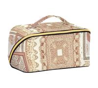EtherSpher Boho Rose Gold Sac de voyage à texture régulière avec séparateurs et fermeture éclair pour femme avec compartiments et poignée
