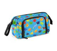 EtherSpher Boîte à crayons de couleur dessin animé avec chapeau de mortier de grande capacité avec crayon portable pour adolescents Preppy fournitures scolaires bolsa para guardar lapiz