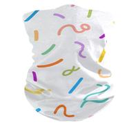 EtherSpher Bonnet blanc avec ruban de feu d'artifice de dessin animé, protection UV, cache-cou pour homme, capuche multi-usage pour ski, course à pied, masque d'Halloween mascarillas para la cara