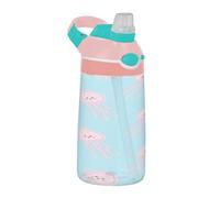 EtherSpher Bouteille d'eau légère de 473,6 g pour enfants avec couvercle à bec verseur anti-fuite, pour l'école, garçons et filles, motif de méduse bleue