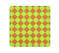 EtherSpher Buffalo Plaid Jaune Vert Chocolat Trousse de Maquillage Tissu Portable Organisateur Wrap 21.7 X 21.7 Wrapper Pour Articles de Toilette, Motif carreaux de buffle Jaune Vert Chocolat,